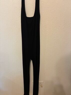 Fashion Nova Solid Black Scoop Neck Jumpsuit